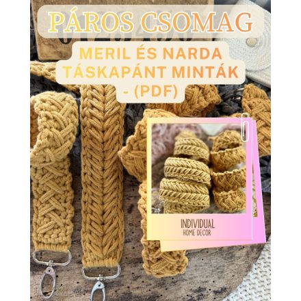 PÁROS CSOMAG Horgolt táskapánt MERIL -  HORGOLT TÁSKAPÁNT NARDA MintaleírásOK