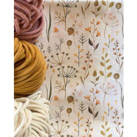   Táskabélés övtáska forma crossbodyhoz  Mintás - Pasztell mezei virágos