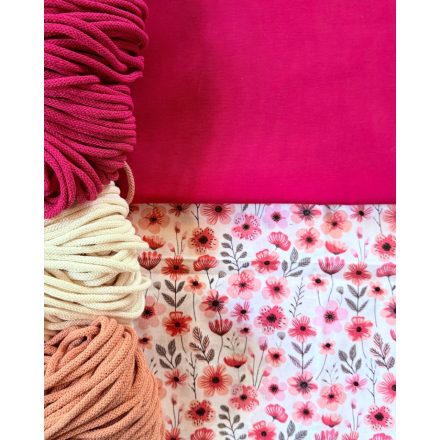 Táskabélés övtáska forma crossbodyhoz - Mintás - Apró virágos pink/rózsaszín