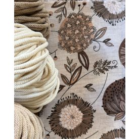   Táskabélés övtáska forma crossbodyhoz  Mintás - Barna-homok-bézs virágok