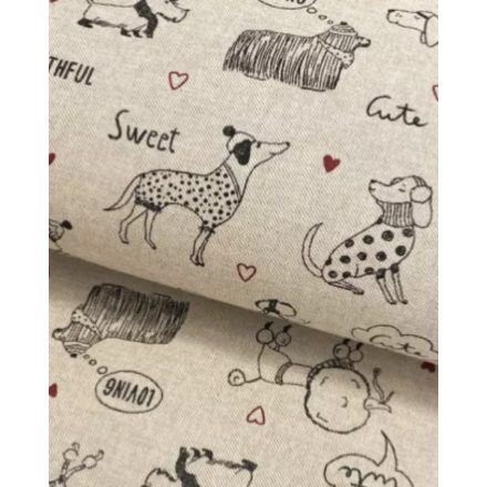 Táskabélés övtáska forma crossbodyhoz - Mintás - Kutyusok