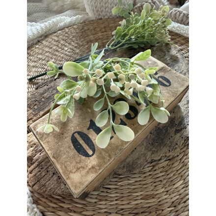 Mű bimbós narancs Jázmin  2 szál - Törtfehér világoszöld