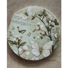 Tavaszi dekor  karton - Pillangók tavaszi ágon