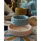 3 emeletes tálaló – horgolható fa alap szett fém tartórúddal