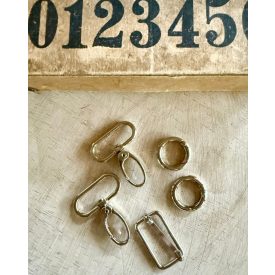 Fém táskapánt alkatrész szett – nikkel színben