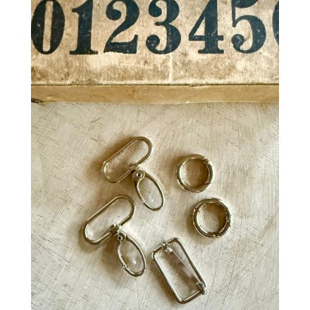 Fém táskapánt alkatrész szett – nikkel színben