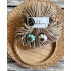 Frissen tartó tároló DIY vintage világos türkiz fogantyúval 