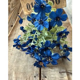 Mű selyem virág 2 szál - Kék