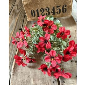 Mű selyem virág 2 szál - Piros