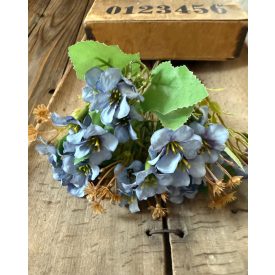 Mű selyem virág 2 szál - Világos kék 