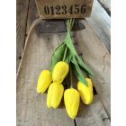 Tulipán  polifoam 3 szál - Sárga 