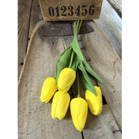 Tulipán  polifoam 3 szál - Sárga 