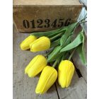 Tulipán  polifoam 3 szál - Sárga 
