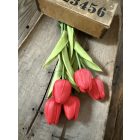 Tulipán  polifoam 5 szál - Piros