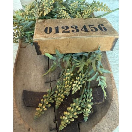 Mű zsálya 2 ág 6 virággal, levelekkel Vintage sárga színátmenetes 